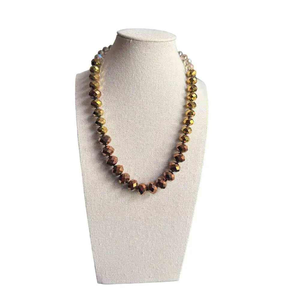 VTG Lot Of 5 Beaded Statement Necklaces‎ One Chicos One Owl Shells Brown Tones